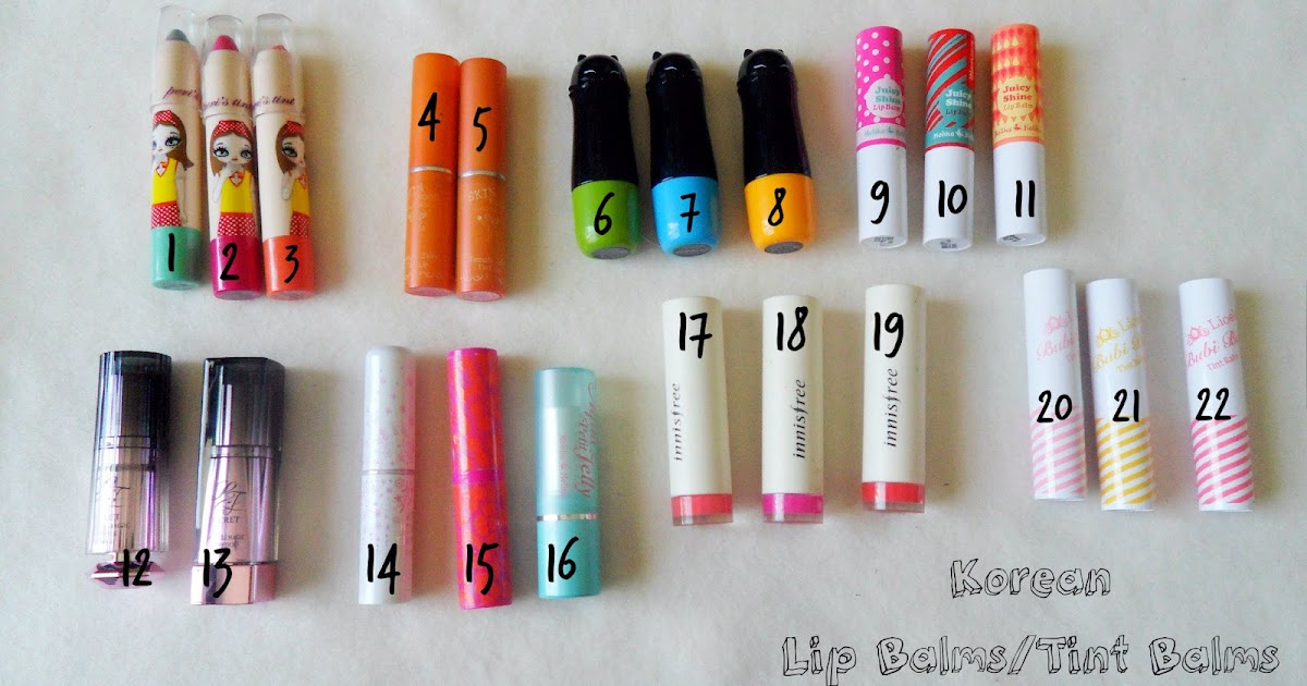 Sally Sayz Swatches and comparisons of Korean tint balms/lip balms