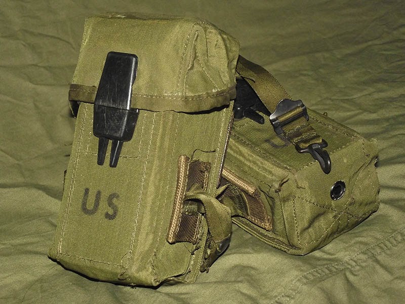 M1967 30rd M16 Magazine Pouch (2) Military Collectibles, from Vietnam War to Modern Conflicts.