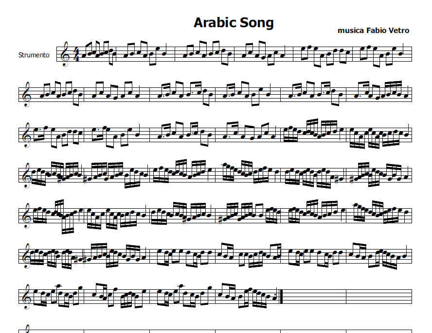 Piva Emiliana /Italian Bagpipes (Ita/English) Arabic songsheet music