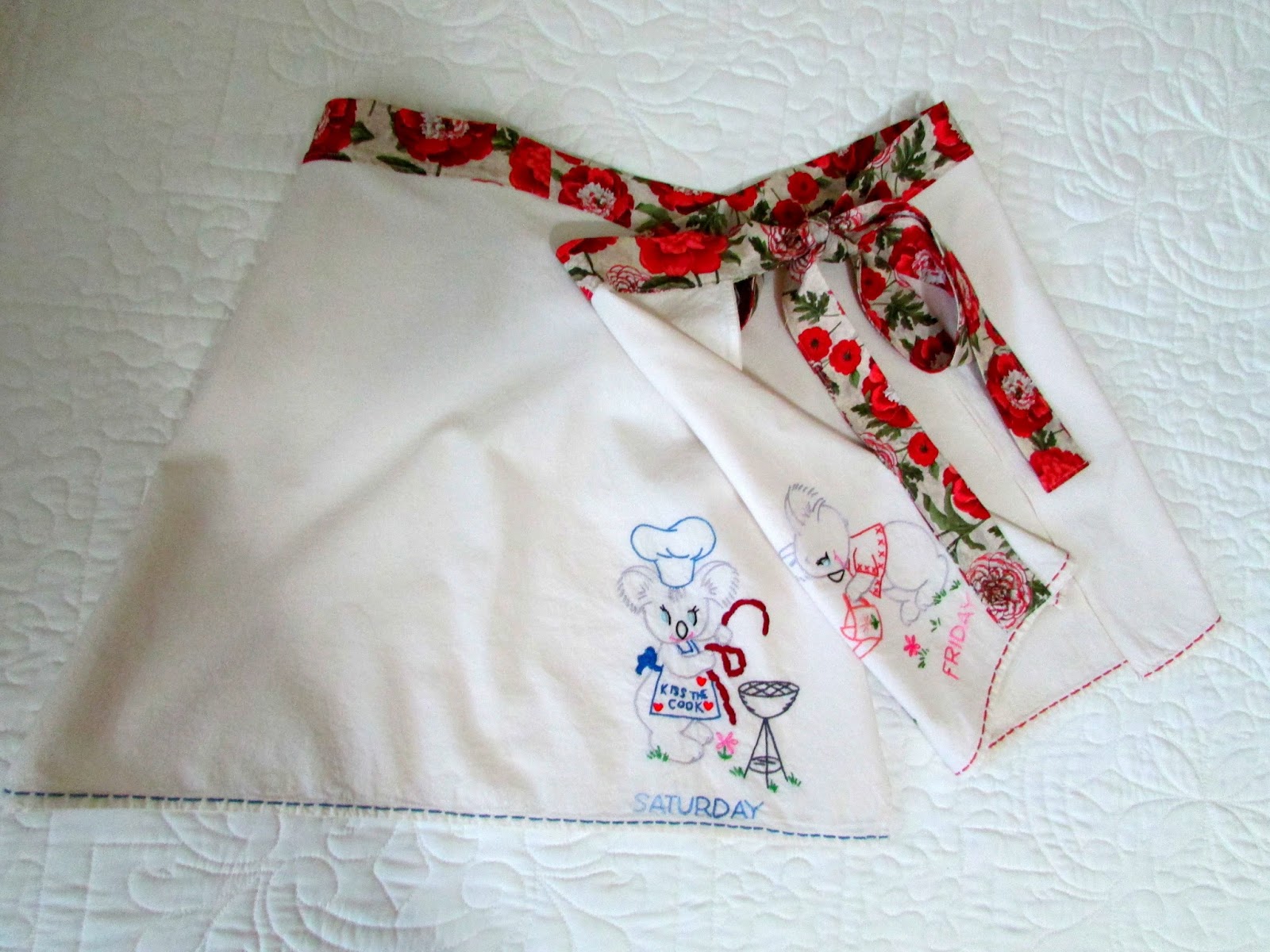 A Few Of My Favorite Things DIY Vintage Tea Towel Aprons