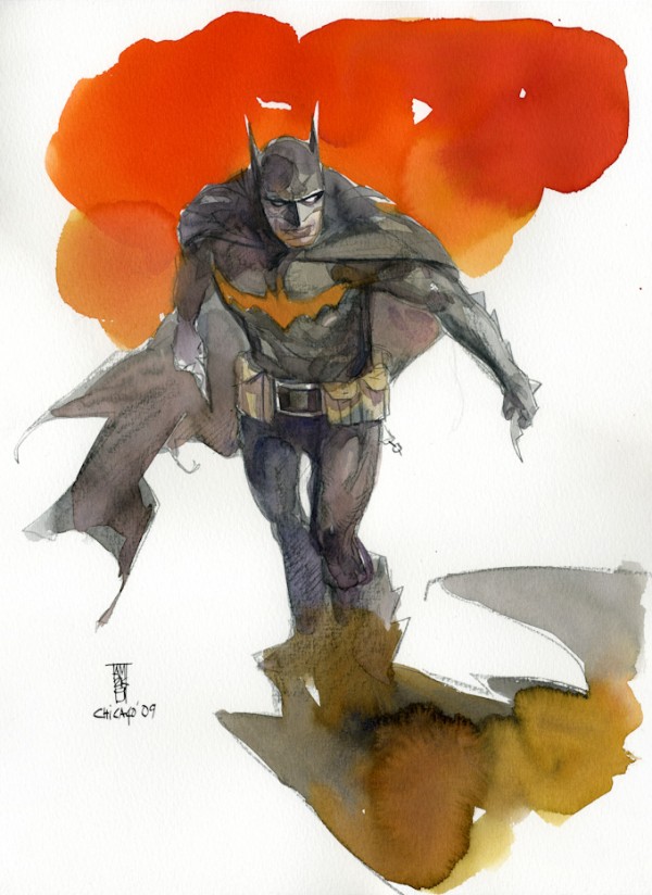 Watercolor comic book paintings by Alex Maleev