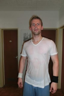 Sports Scientist Andreas Heller looking pumped up after a great workout