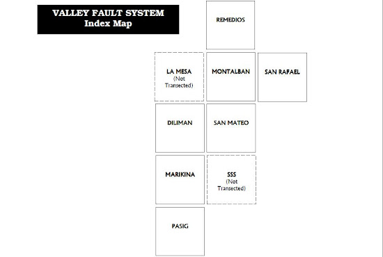 Diagram of Marikina Fault Line map