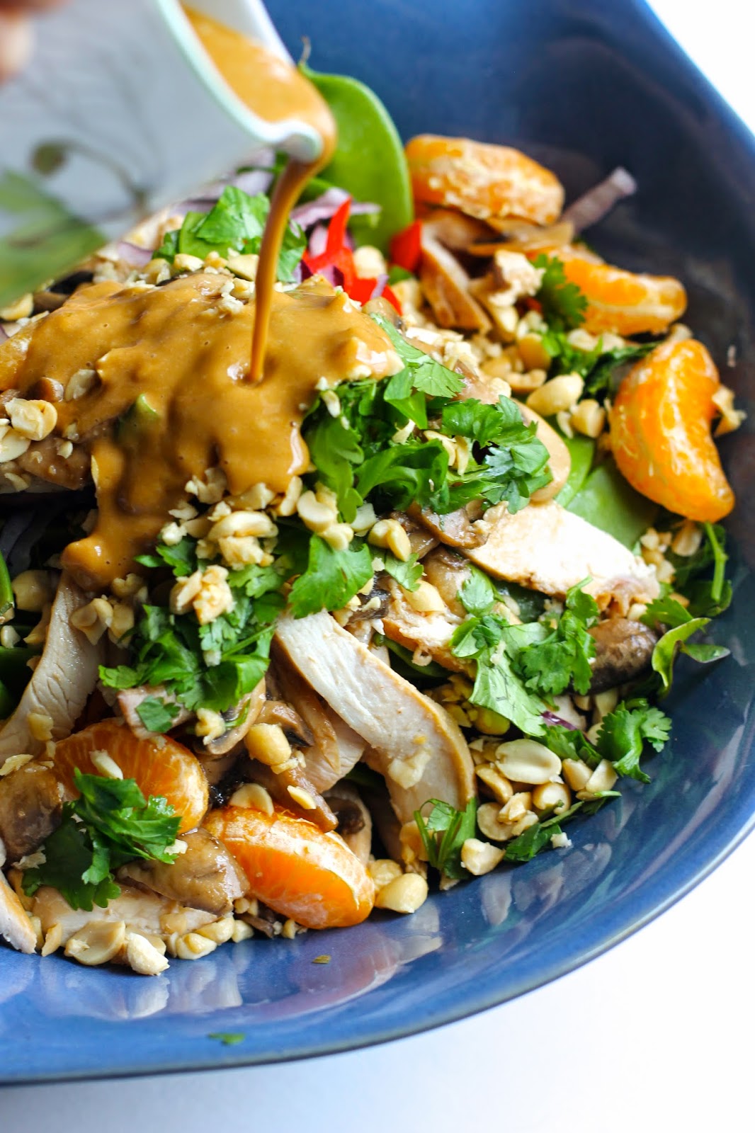 Where Your Treasure Is: Asian Chicken Salad with Peanut Dressing