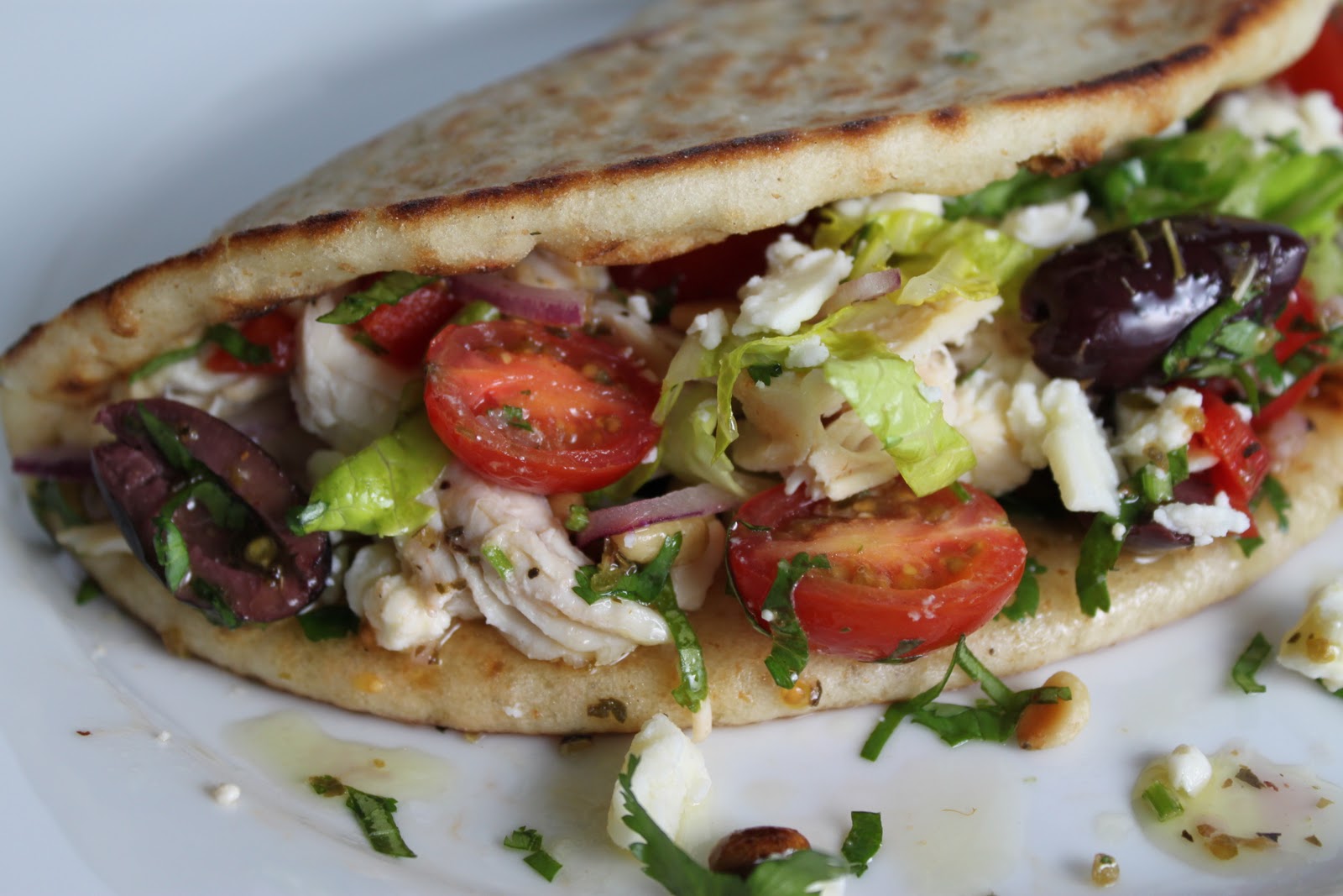 Mediterranean Chicken Pita Wraps The Café Sucre Farine