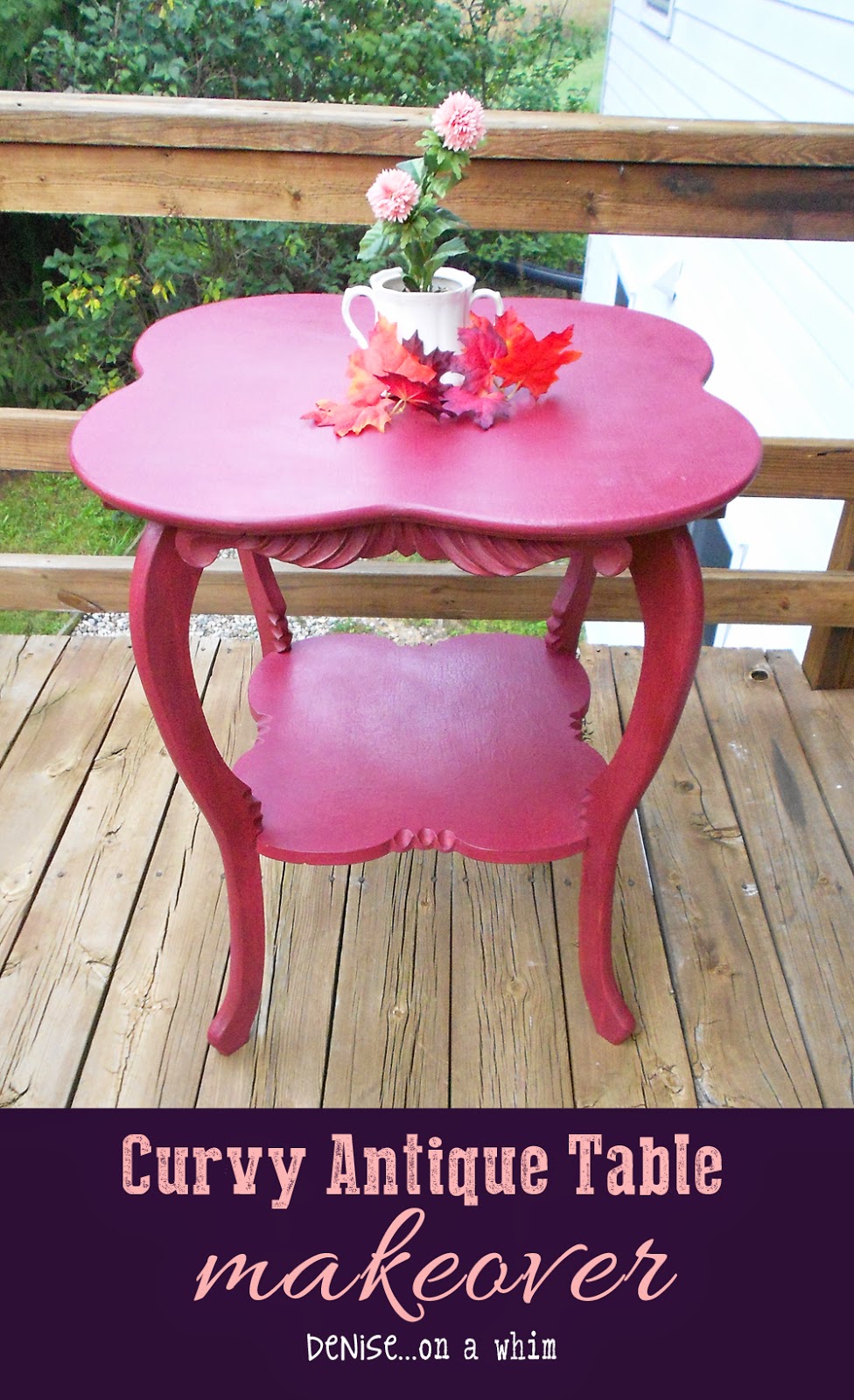 Curvy Antique Table Makeover from Denise on a Whim