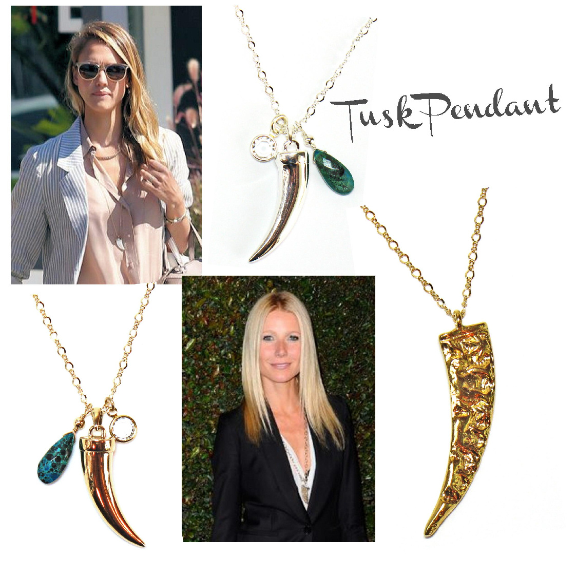 Brooklyn Designs Celebrity Style Rosary & Tusk Necklaces