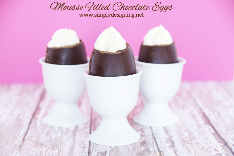 Mousse Filled Chocolate Easter Eggs | a perfect ending to an Easter or Spring Meal!  This mousse filled hallow chocolate egg is a fun and simple treat that can be prepared days in advance and is sure to wow any crowd!!  | #easter #easterrecipe #recipe