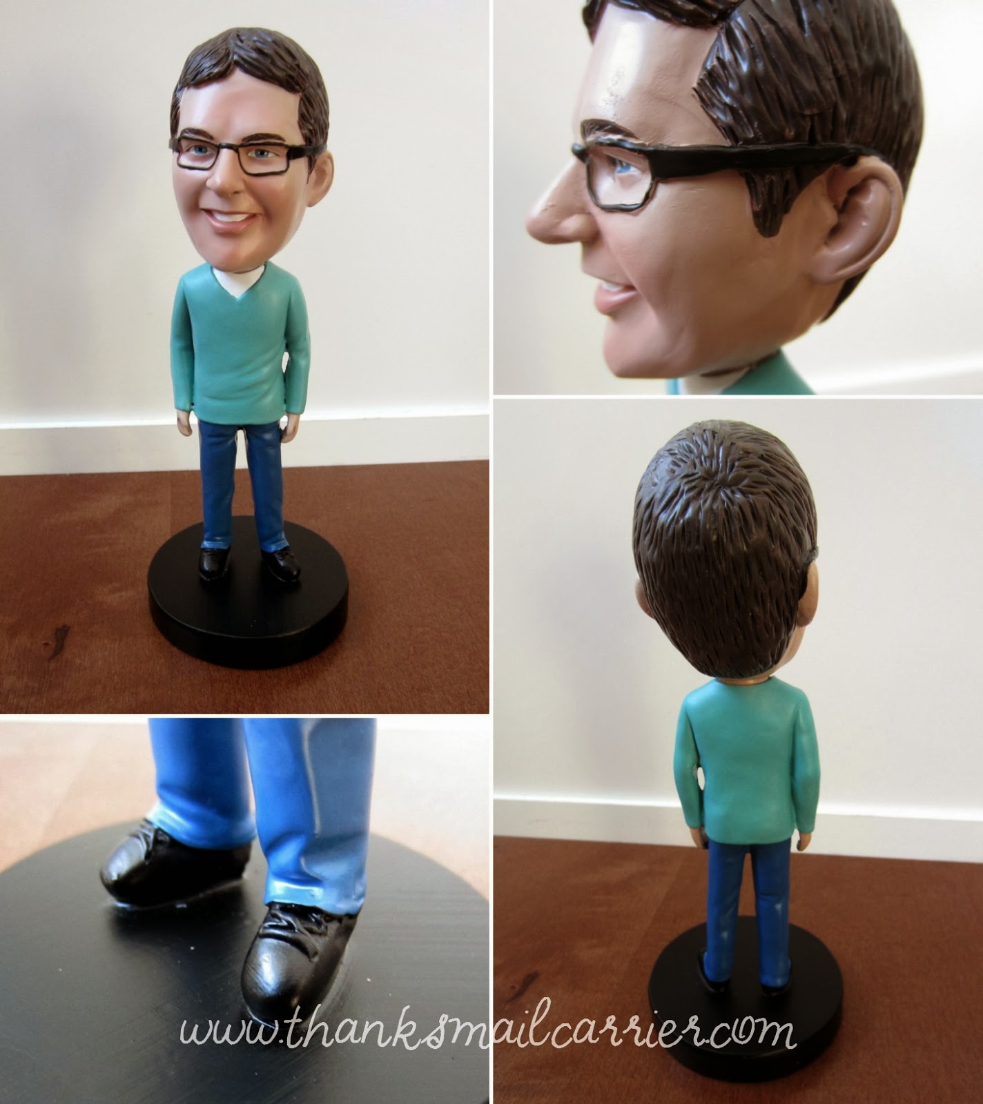 Thanks, Mail Carrier Custom Bobblehead Dolls from