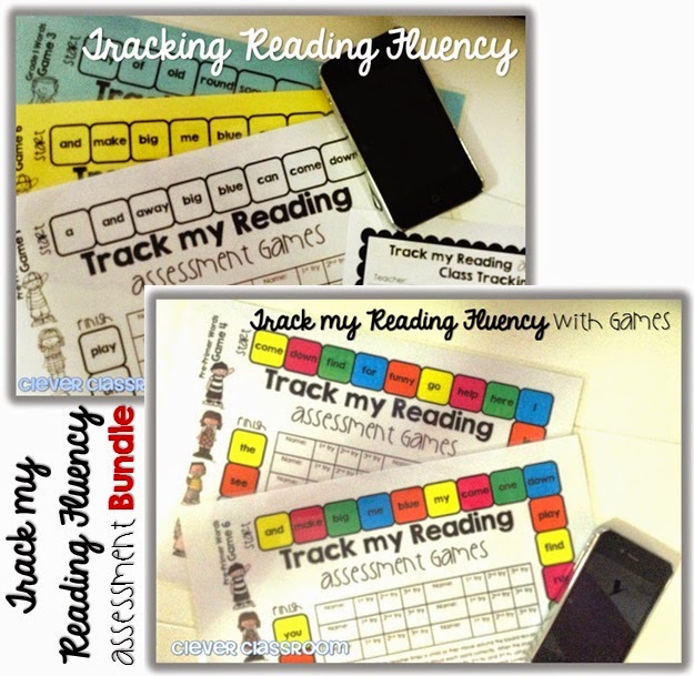 Tracking Reading Fluency with Games and a FREEBIE