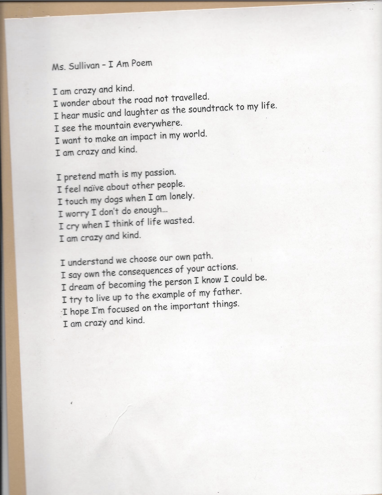 i am poem examples
