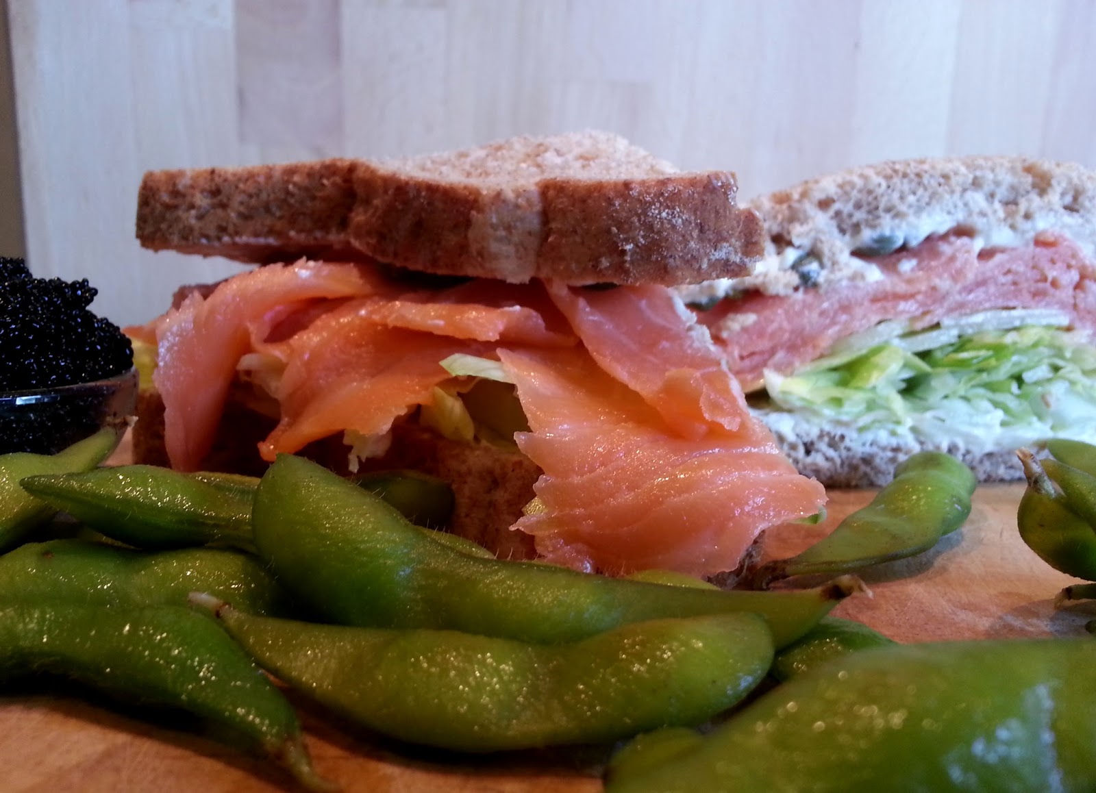 Slimming World Delights Smoked Salmon, Cream Cheese and Salad Sandwich