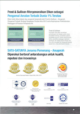 FROST & SULLIVAN MENYENARAIKAN ELKEN SEBAGAI PENGAMAL AMALAN TERBAIK DUNIA 1% TERATAS..!