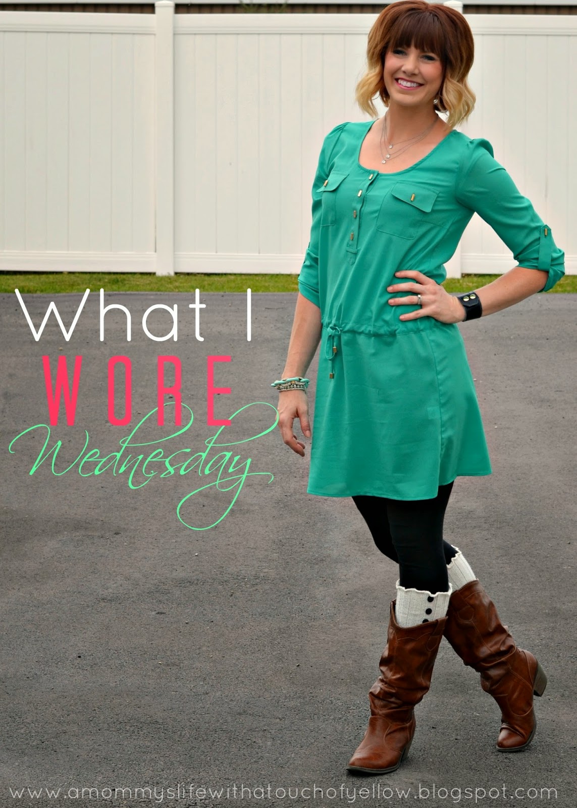 A mommy's life...with a touch of YELLOW What I Wore Wednesday {Emerald