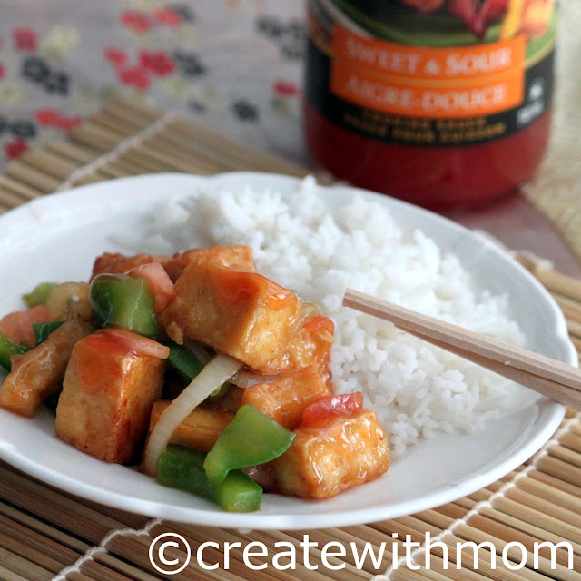 Tofu stir fried with VH sweet and sour sauce