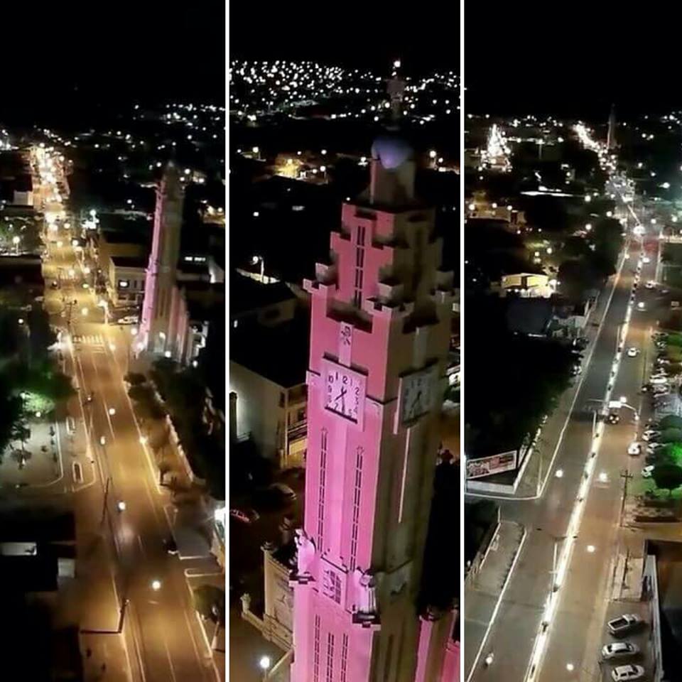 CAJAZEIRA NOTURNA VISTA POR AVIÃO DRONE