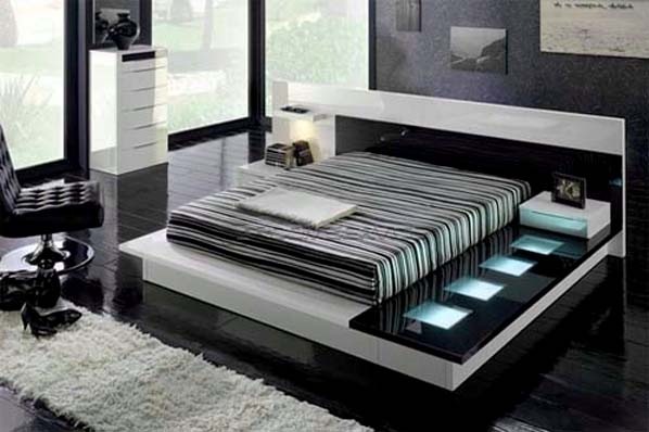 innenarchitektur design: Schlafzimmer schwarz weiß
