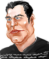 John Travolta is a caricature by Artmagenta