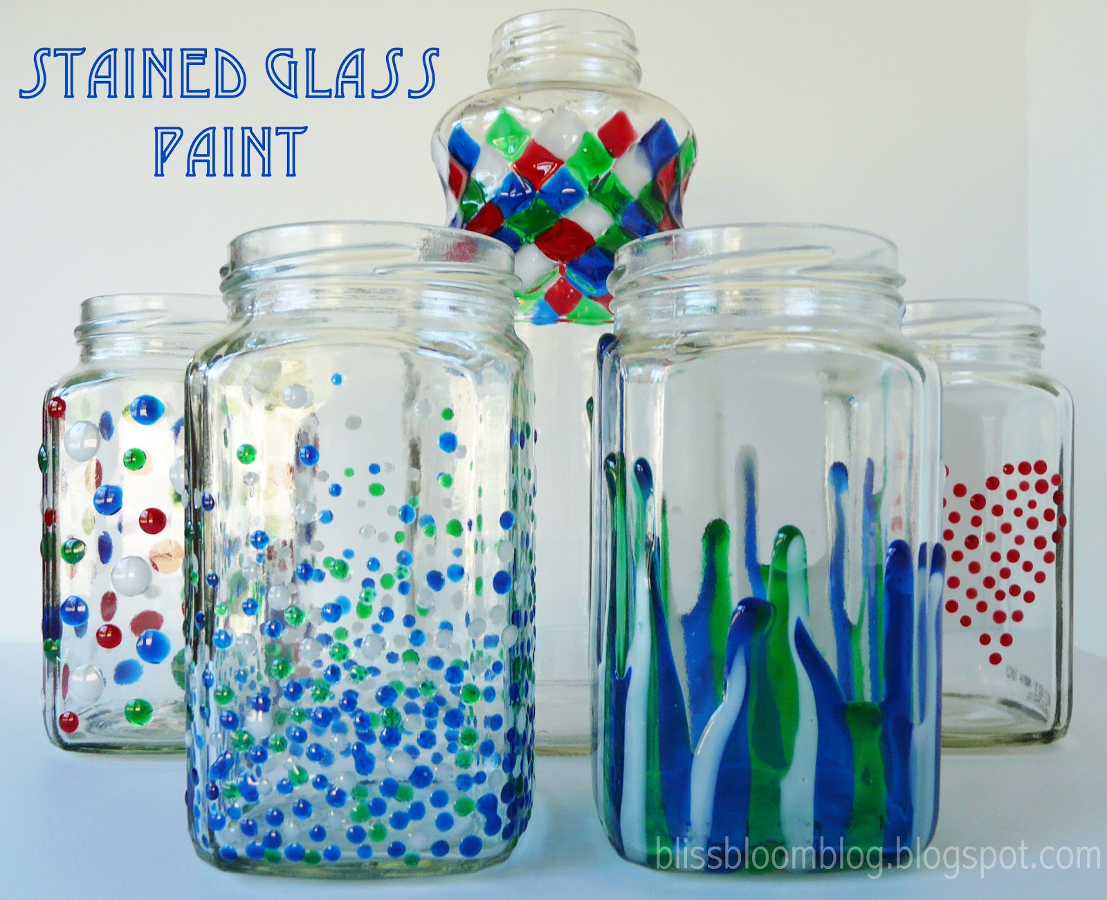 Stained glass painting jars 70 Stained glass painting jars 68