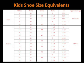 nike sunray size chart