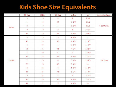 Size Chart Timberland Shoes