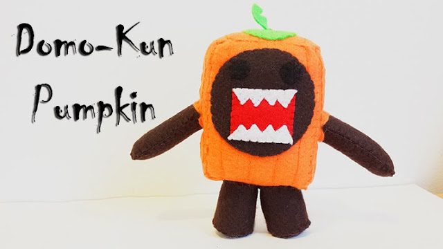 How to Make a Domo Pumpkin plushie tutorial