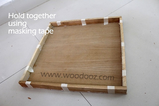 Use masking tape Masking tape on tray