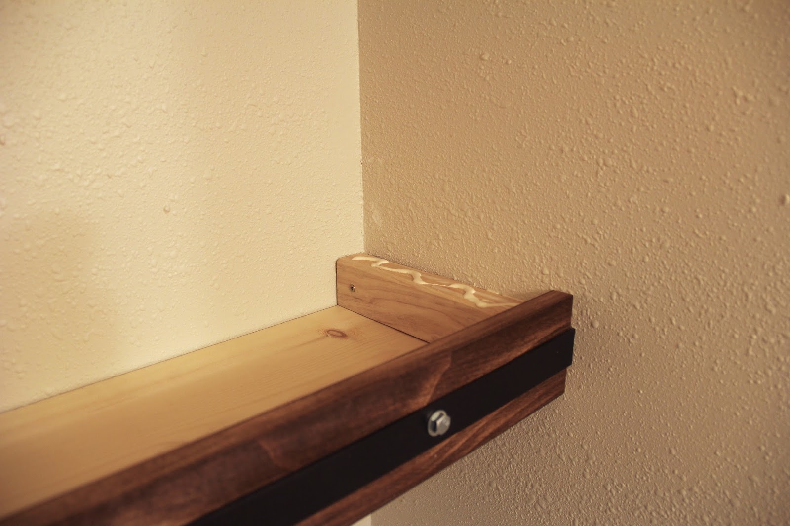 DIY Floating Shelves with Faux Rivets