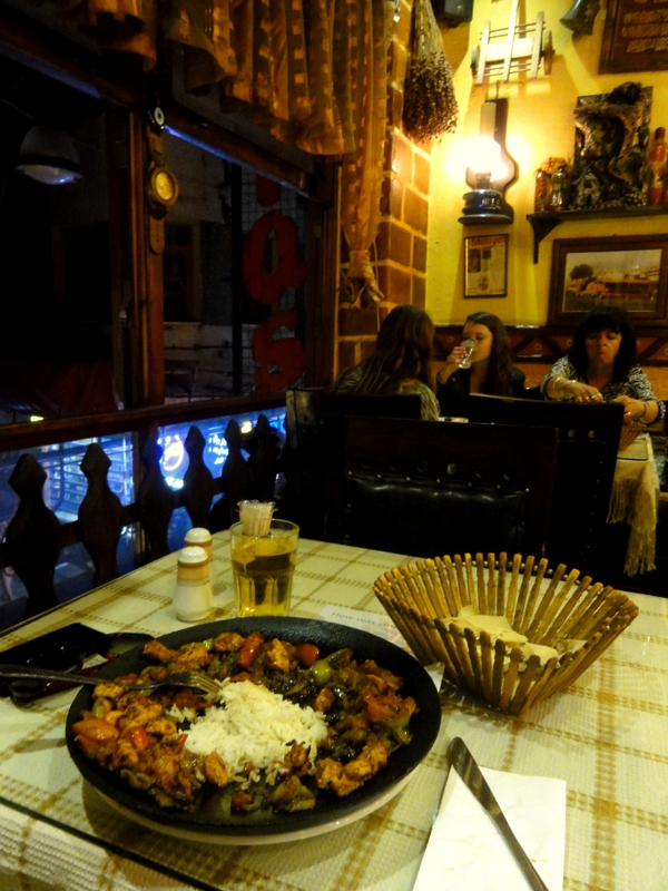 Dinner in Istanbul at Marko Pasa Sark Sofrasi Chicken Kavurma and