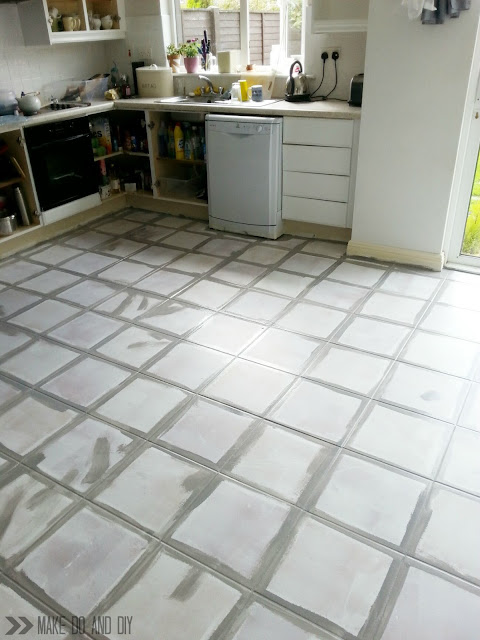 how to paint a tile floor, and what you should think about before you do! www.makedoanddiy.com