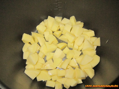 Картофельная запеканка с грибами и сыром в мультиварке