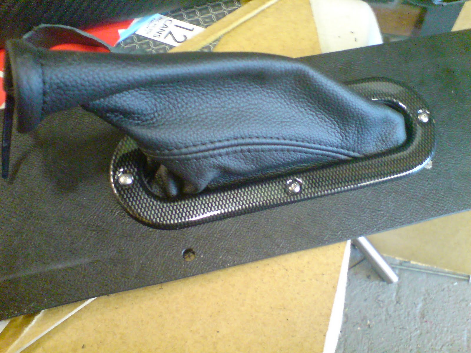 Lee's Zetec Engined MK Indy Build Handbrake gaiter, tunnel trim & boot