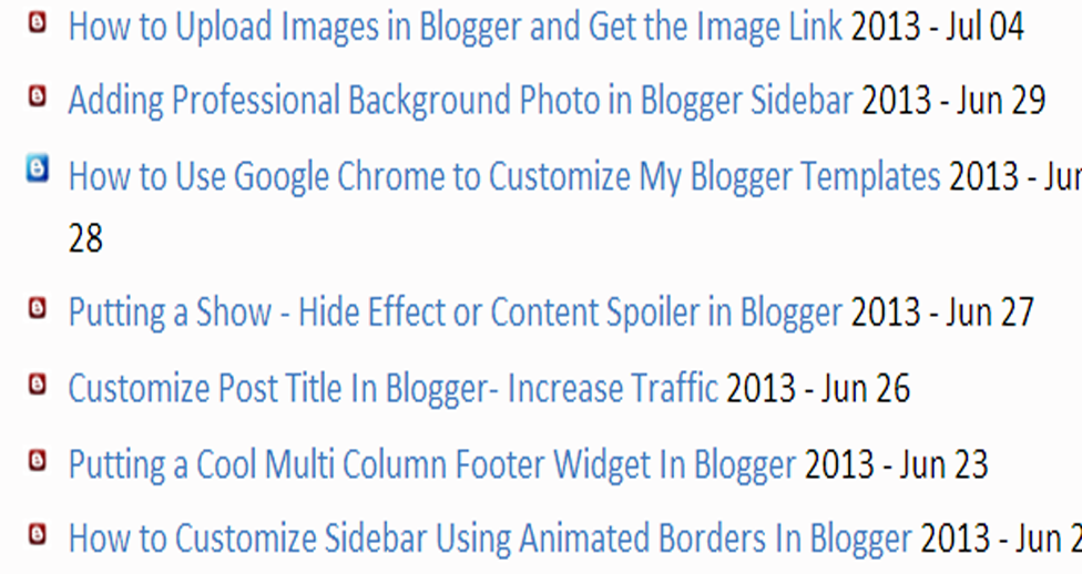 Customize Bullet List Style With Image Hover Effect Blogging tips and