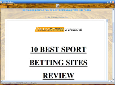 Screenshot of Sport Betting Systems Download