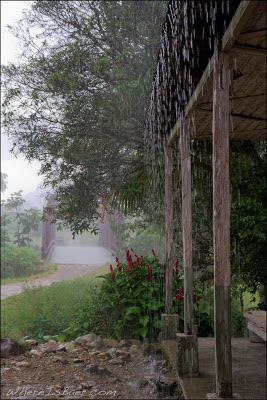 Torrential rain at the take out bridge, Chris Baer, colombia, Rio Putumayo