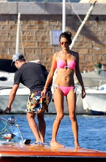 Alessandra Ambrosio Pink Bikini Saint Tropez