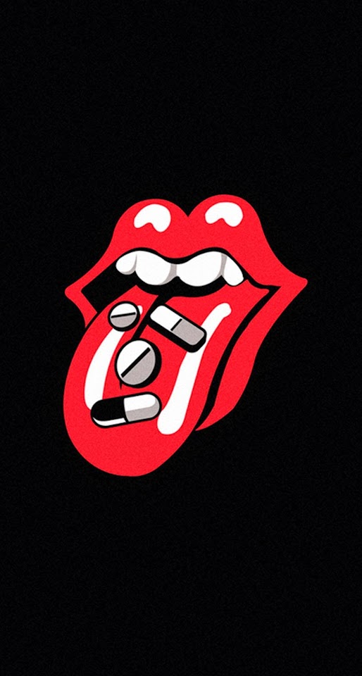 Rolling Stones Tongue Pills Drugs  Galaxy Note HD Wallpaper