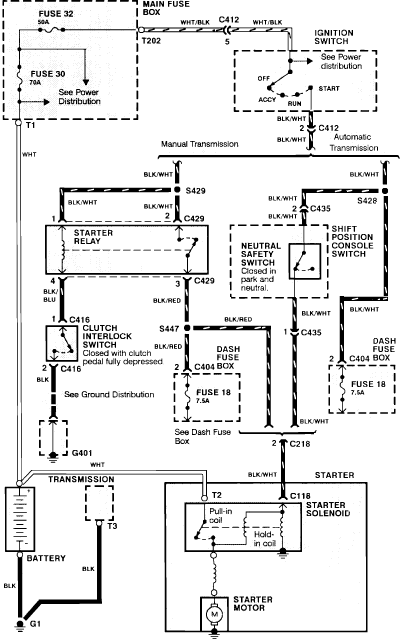 Free Auto Wiring Diagram: 1990 Honda Acura Integra Starting System Diagram