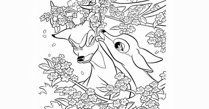 Faline and Bambi coloring pages | Free Coloring Pages and Coloring
