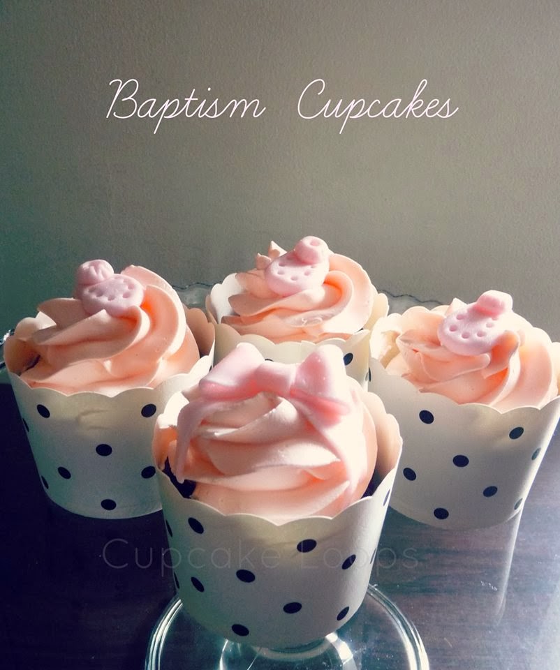 Epicurean Mommy Boy and Girl Baptism Cupcakes