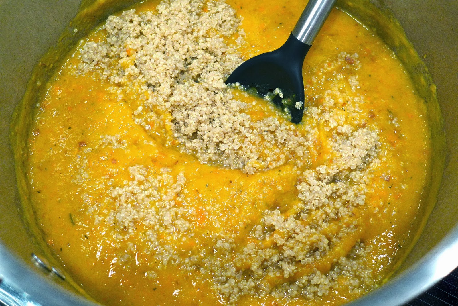 What's Baking in the Sweet Potato Carrot Quinoa Soup