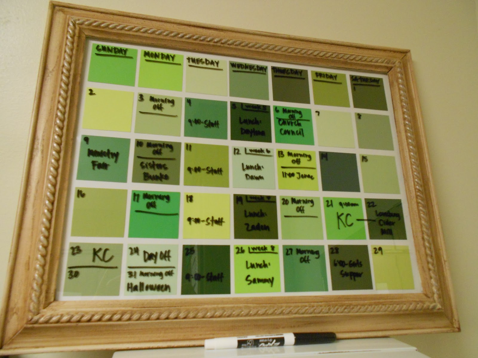 The Aesthetic Writer DIY DryErase Calendar