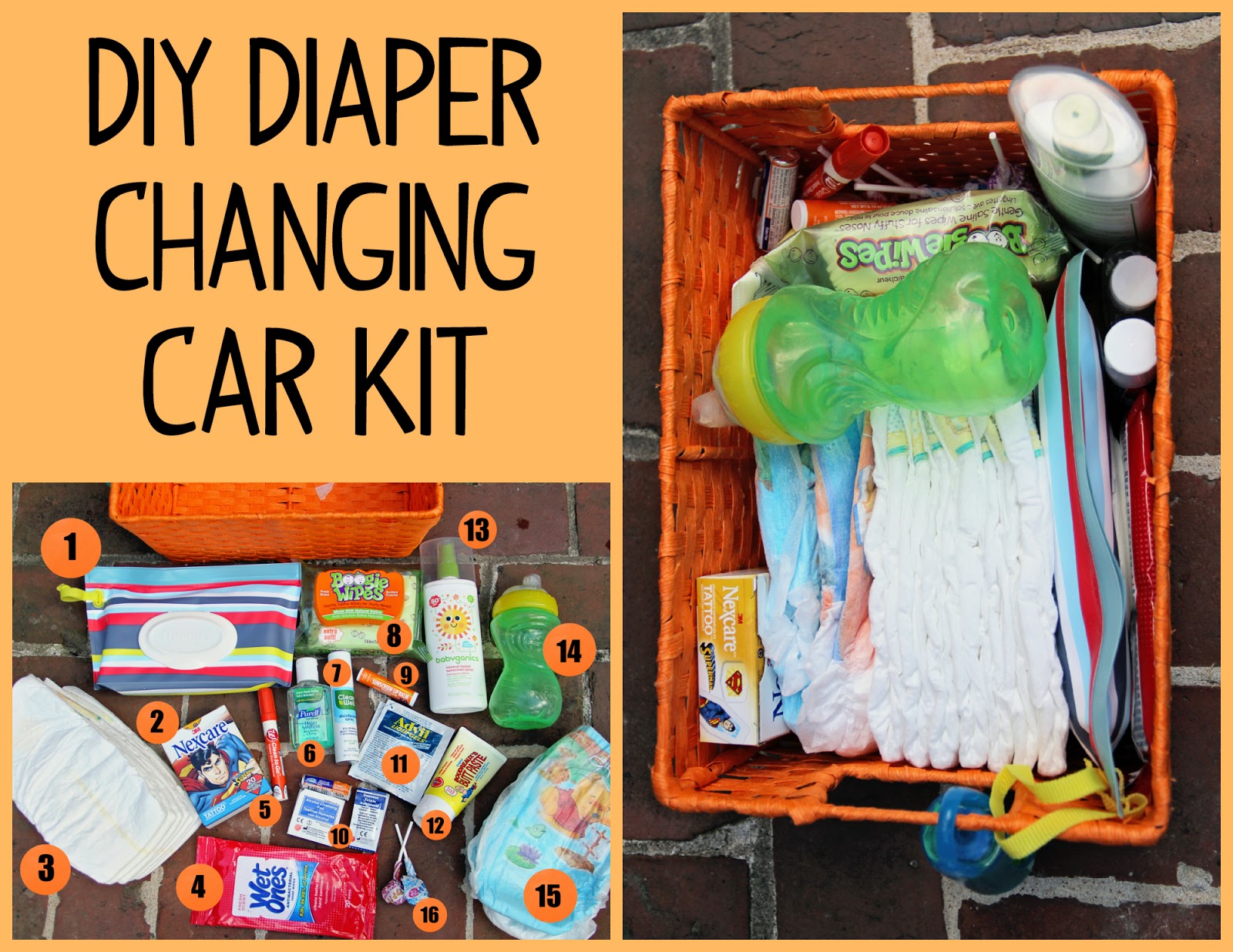 Running from the Law DIY Diaper Changing Car Kit