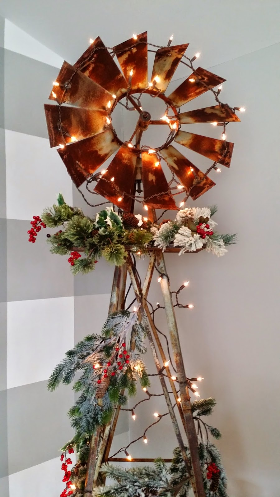 Vintage Diana Rustic Windmill Christmas Tree