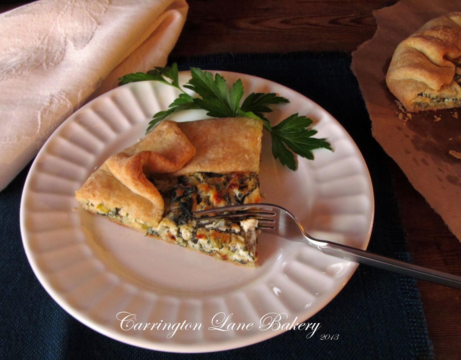 Carrington Lane Bakery Spinach and Feta Galette