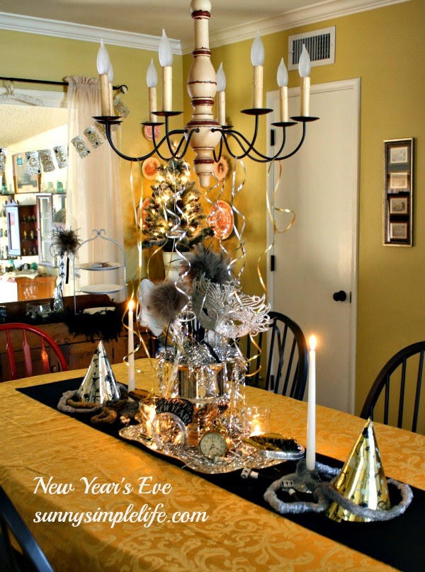 Sunny Simple Life New Year's Eve Decor The Dining Room