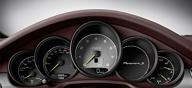 Porsche Panamera with Plug-in Hybrid drive dash