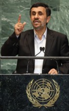 Ahmadinejad em discurso na ONU Ahmadinejad