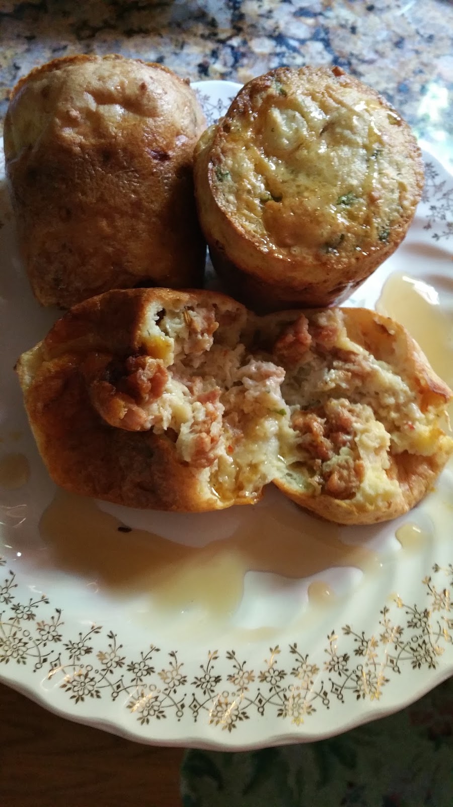 Winged Musings Breakfast Popovers with Italian Sausage & Smoky Mozzarella