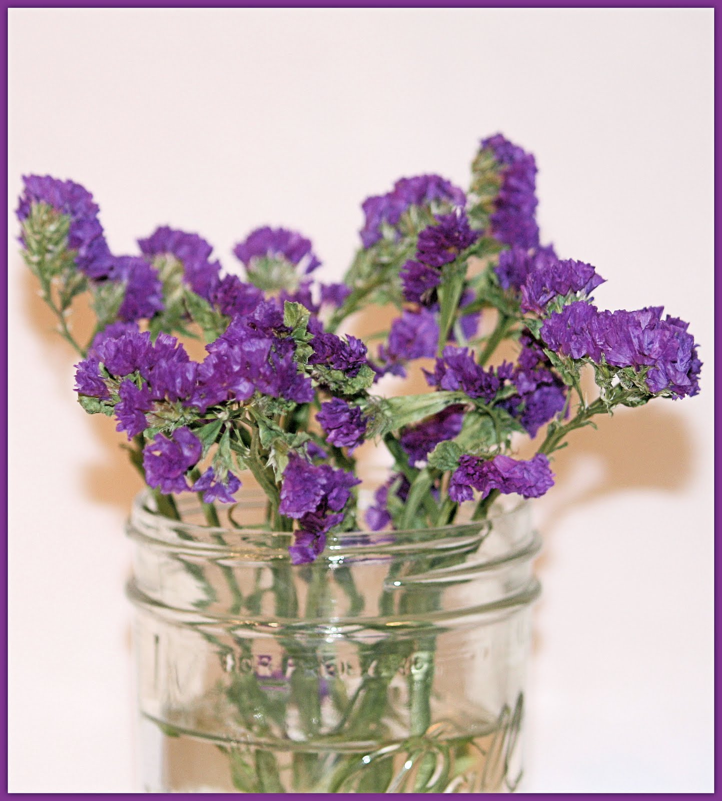 purple statice filler flower instead of lavender due to